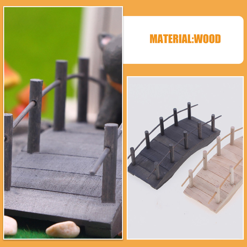 2Pcs Miniature Vintage Wooden  - Bonsai Garden Landscape Design ulasan dan harga