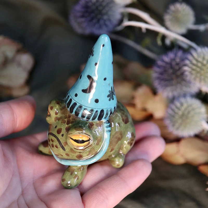 Cute Frog Statues for Garden W - Bonsai Garden Art ulasan dan harga