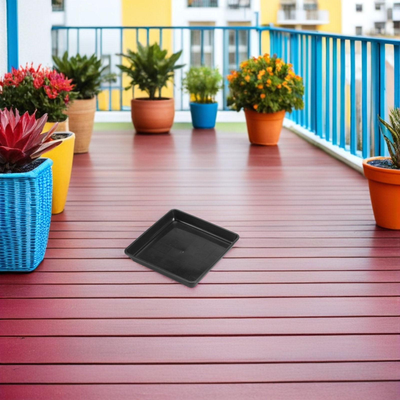 10Pcs Square Plastic Plant Pot - Drip Tray Saucer ulasan dan harga
