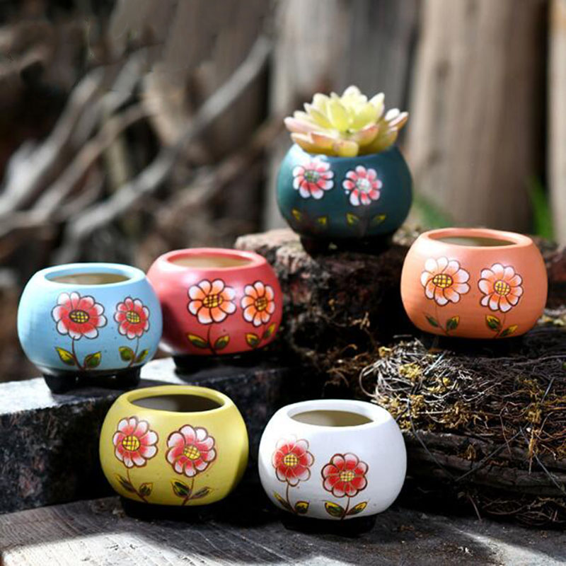 6 Pcs/Set Porcelain Handpainte - Bonsai Garden Art ulasan dan harga