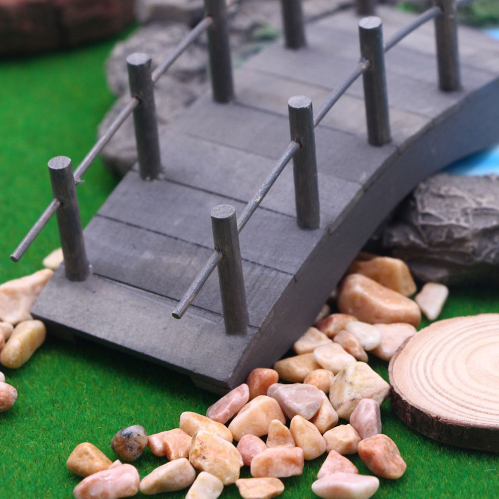 2Pcs Mini Wooden Arch Bridge V - Bonsai Garden Landscape Design ulasan dan harga